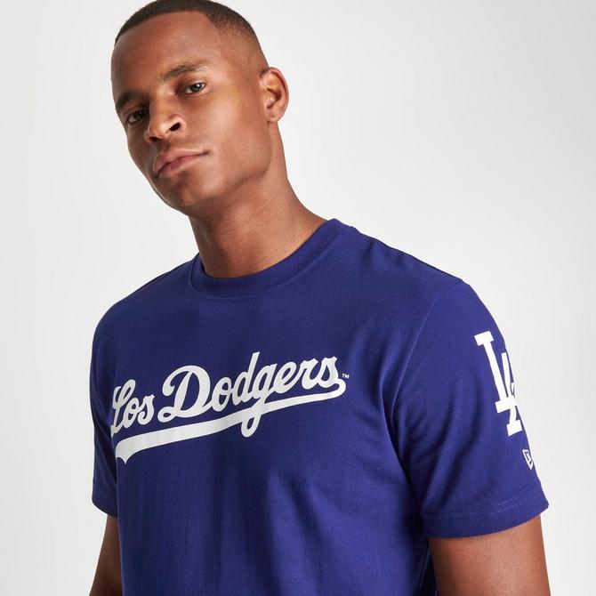 47 Brand LA Dodgers T-Shirt In Off Black With Chest And Back Print