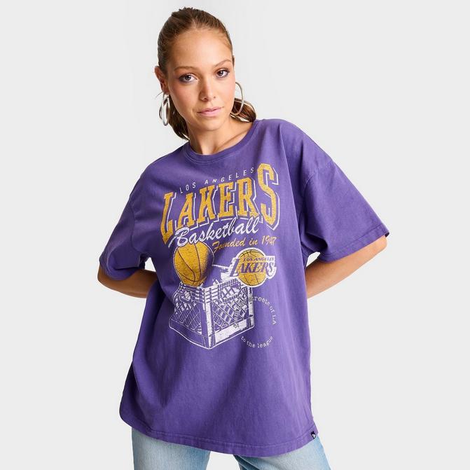 Women's New Era Los Angeles Lakers Washed Short-Sleeve T-Shirt