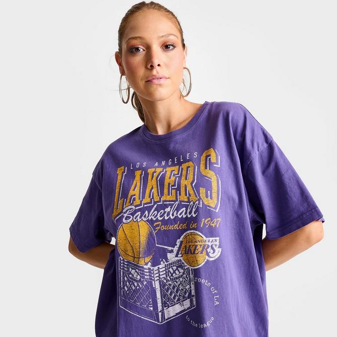 Women's New Era Los Angeles Lakers Washed Short-Sleeve T-Shirt