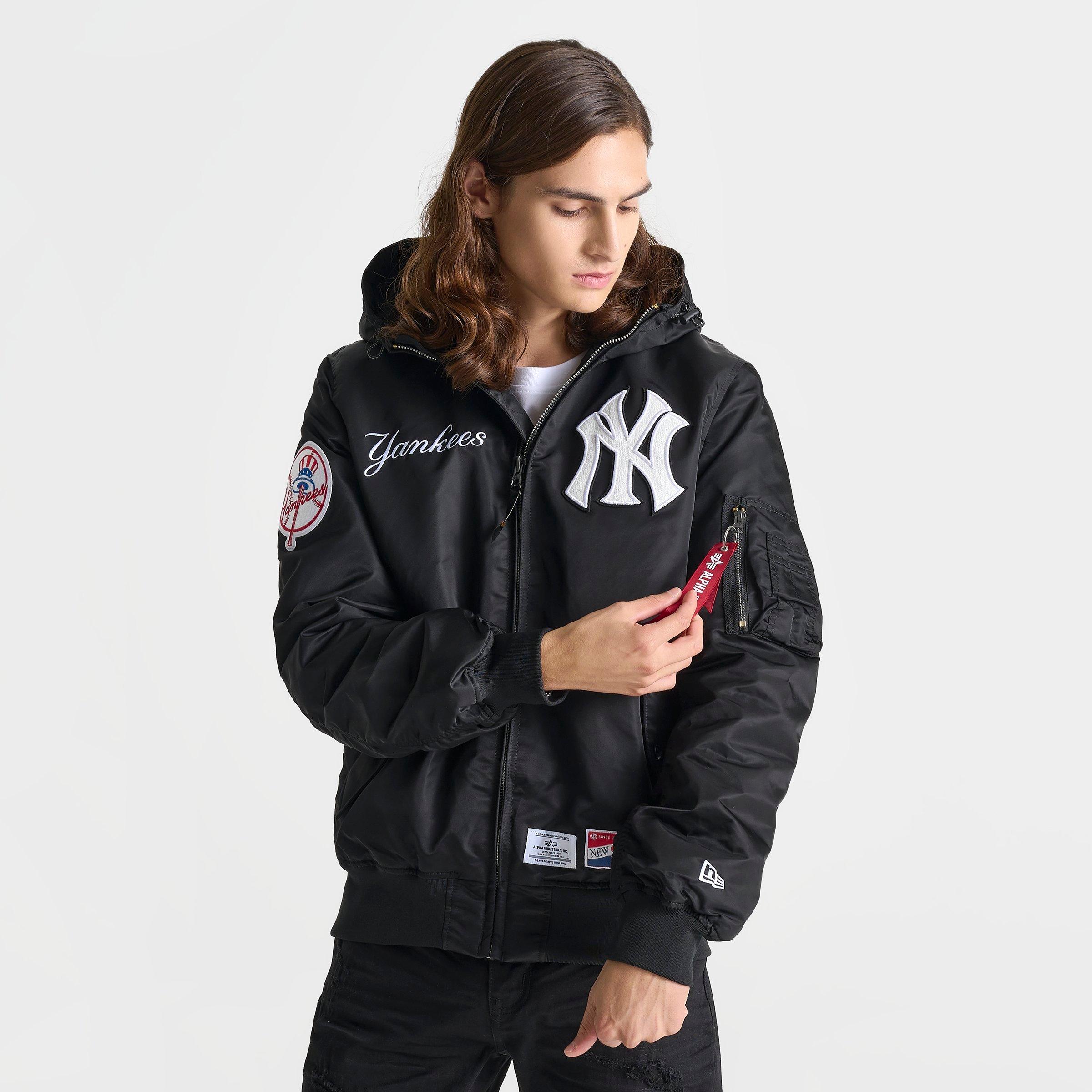 Men's New Era x Alpha Industries York Yankees MLB Hooded Bomber Jacket