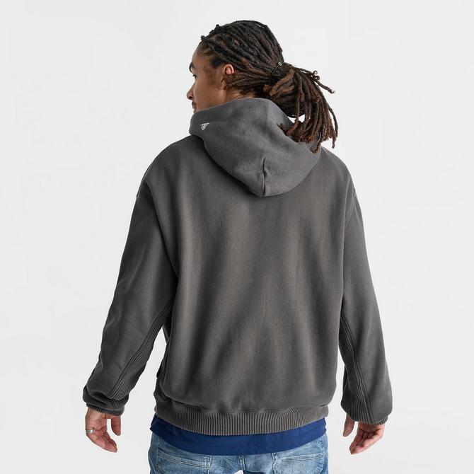 [angle] view of Men's New Era Chicago White Sox MLB Vintage Oversized Logo Hoodie in Washed Black Click to zoom