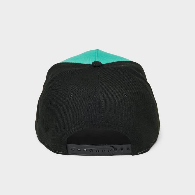 Back view of New Era Florida Marlins MLB 9FORTY A-Frame Snapback Hat in Teal/Black Click to zoom