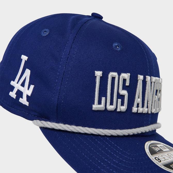Bottom view of New Era Los Angeles Dodgers MLB 9SEVENTY Stretch-Snap Hat in Blue/White Click to zoom