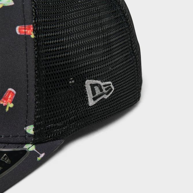 Top view of New Era Los Angeles Dodgers MLB 9SEVENTY Trucker Hat in Black/Multi Click to zoom