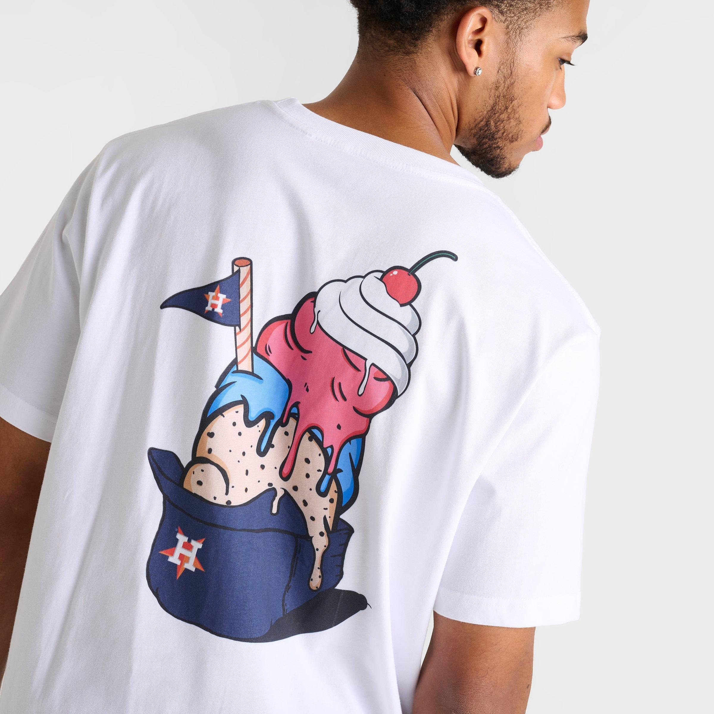 Men's New Era Houston Astros MLB Game Day Ice Cream T-Shirt
