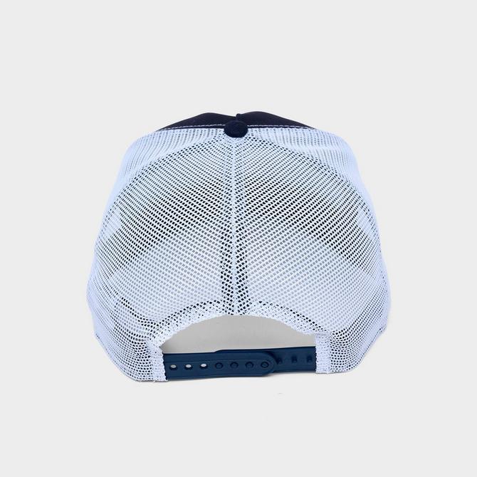 Back view of New Era New York Yankees MLB 9FIFTY A-Frame Trucker Hat in Dark Navy/White Click to zoom