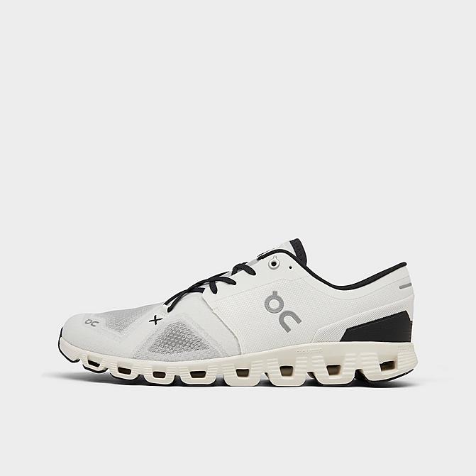 Right view of Men's On Cloud X Running Shoes in White/Black Click to zoom