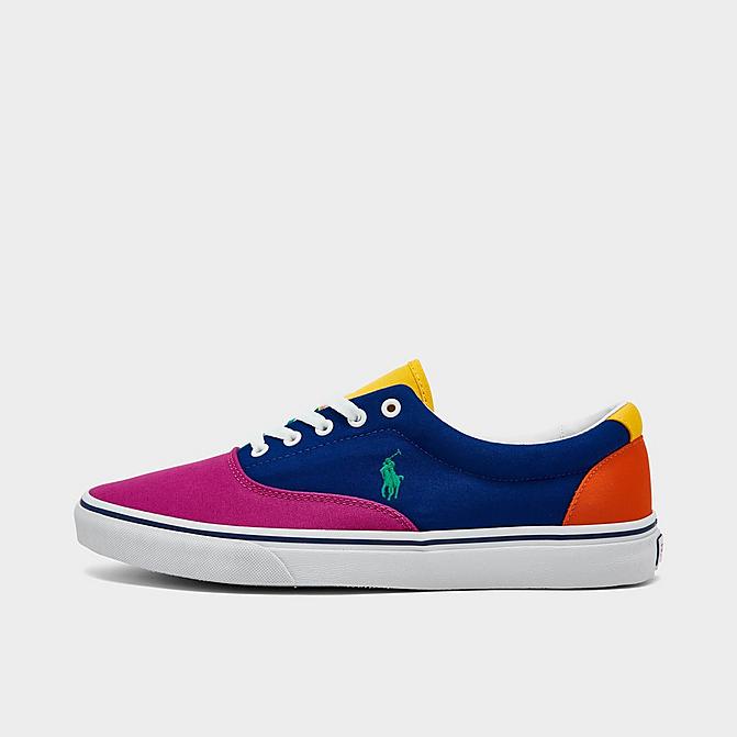 Right view of Men's Polo Ralph Lauren Keaton Casual Shoes in Royal Blue/Magenta/Green/Yellow/Orange Click to zoom