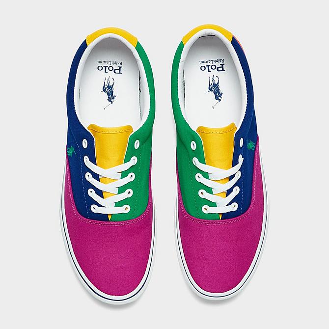Back view of Men's Polo Ralph Lauren Keaton Casual Shoes in Royal Blue/Magenta/Green/Yellow/Orange Click to zoom