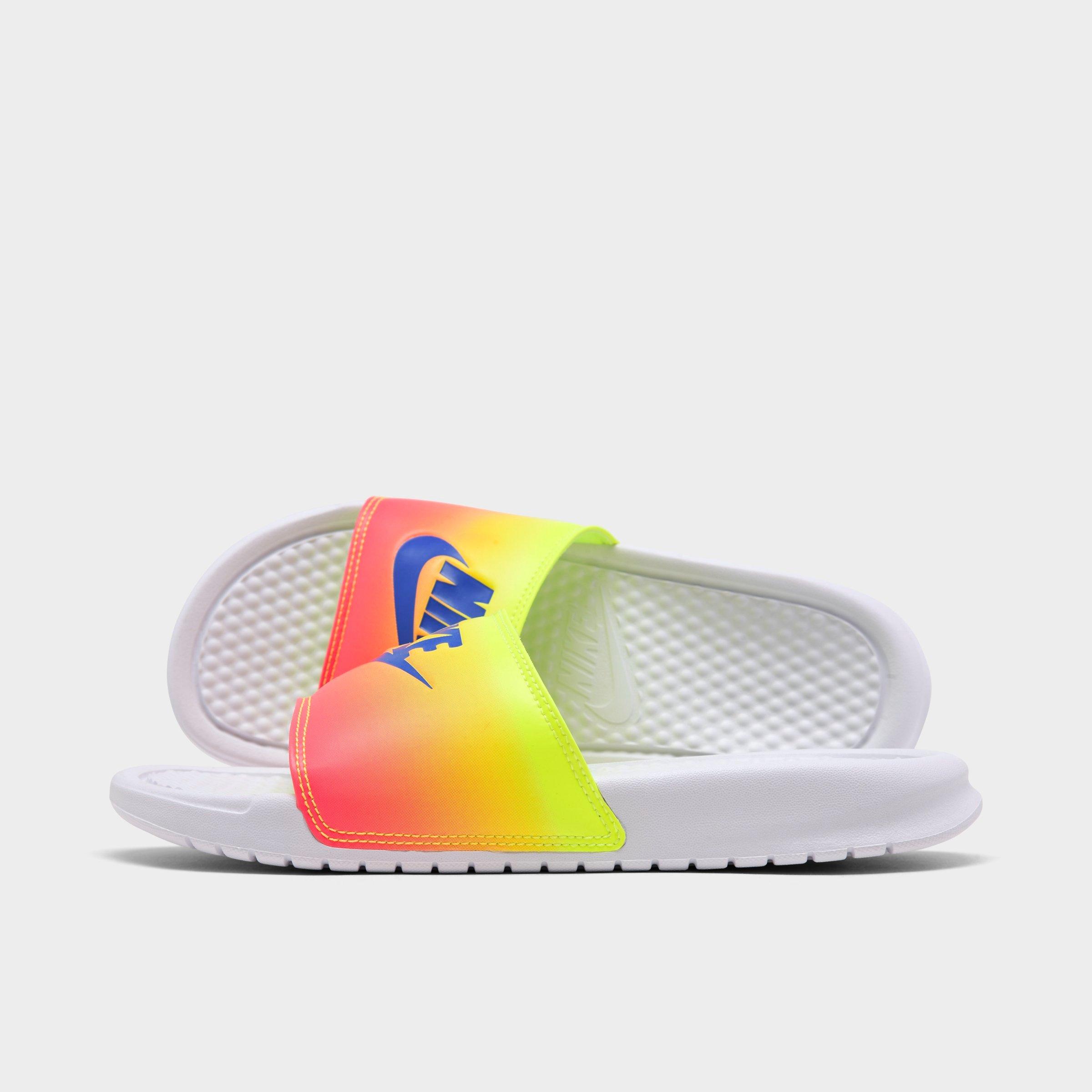 nike benassi jdi print volt white