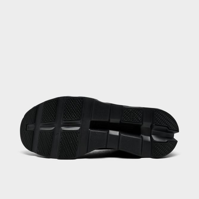 Bottom view of Men's On Cloudmonster Running Shoes in Black/Black Click to zoom