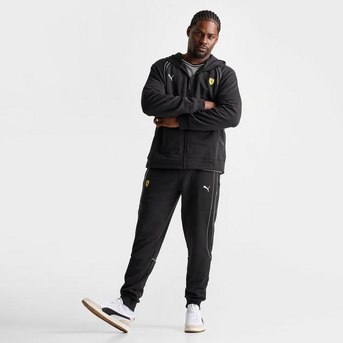 [angle] view of Men's Puma Scuderia Ferrari Race Hoodie in Puma Black Click to zoom