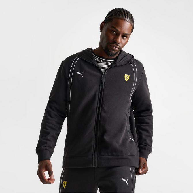 [angle] view of Men's Puma Scuderia Ferrari Race Hoodie in Puma Black Click to zoom