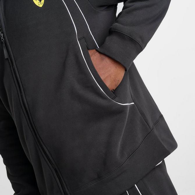[angle] view of Men's Puma Scuderia Ferrari Race Hoodie in Puma Black Click to zoom
