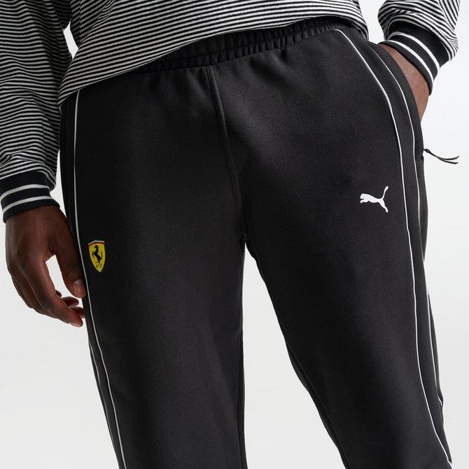 [angle] view of Men's Puma Scuderia Ferrari Race Pants in Puma Black Click to zoom