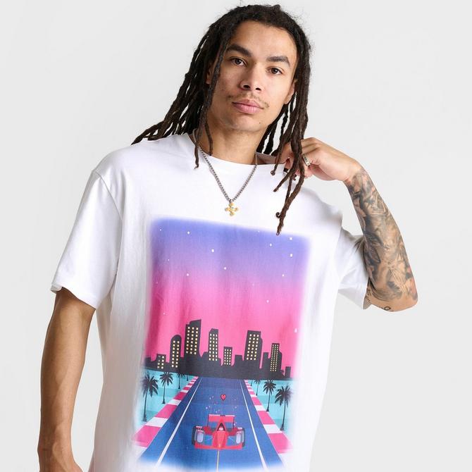 [angle] view of Men's Puma x Ferrari Sketches Graphic II T-Shirt in Puma White Click to zoom