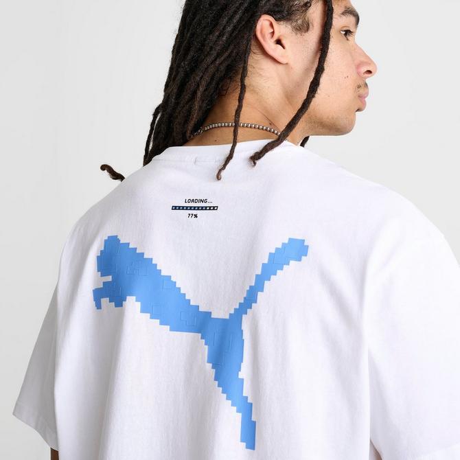 [angle] view of Men's Puma x Ferrari Sketches Graphic II T-Shirt in Puma White Click to zoom