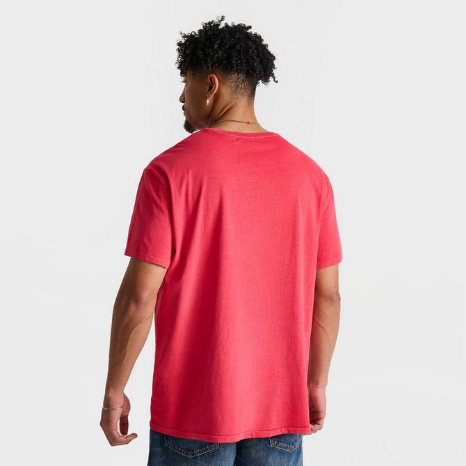[angle] view of Men's Polo Ralph Lauren Big Pony Jersey T-Shirt in Starboard Red Click to zoom