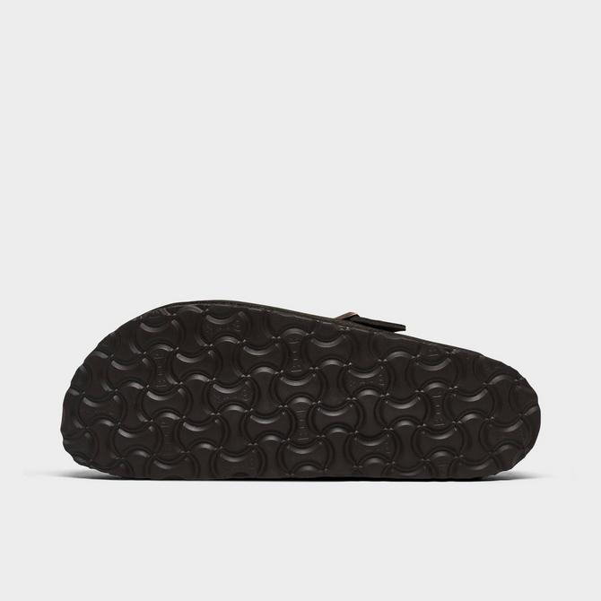 Bottom view of Women's Birkenstock Boston Soft Footbed Clogs in Mocha Click to zoom