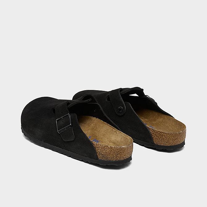 Left view of Men's Birkenstock Boston Soft Footbed Clogs in Black Click to zoom
