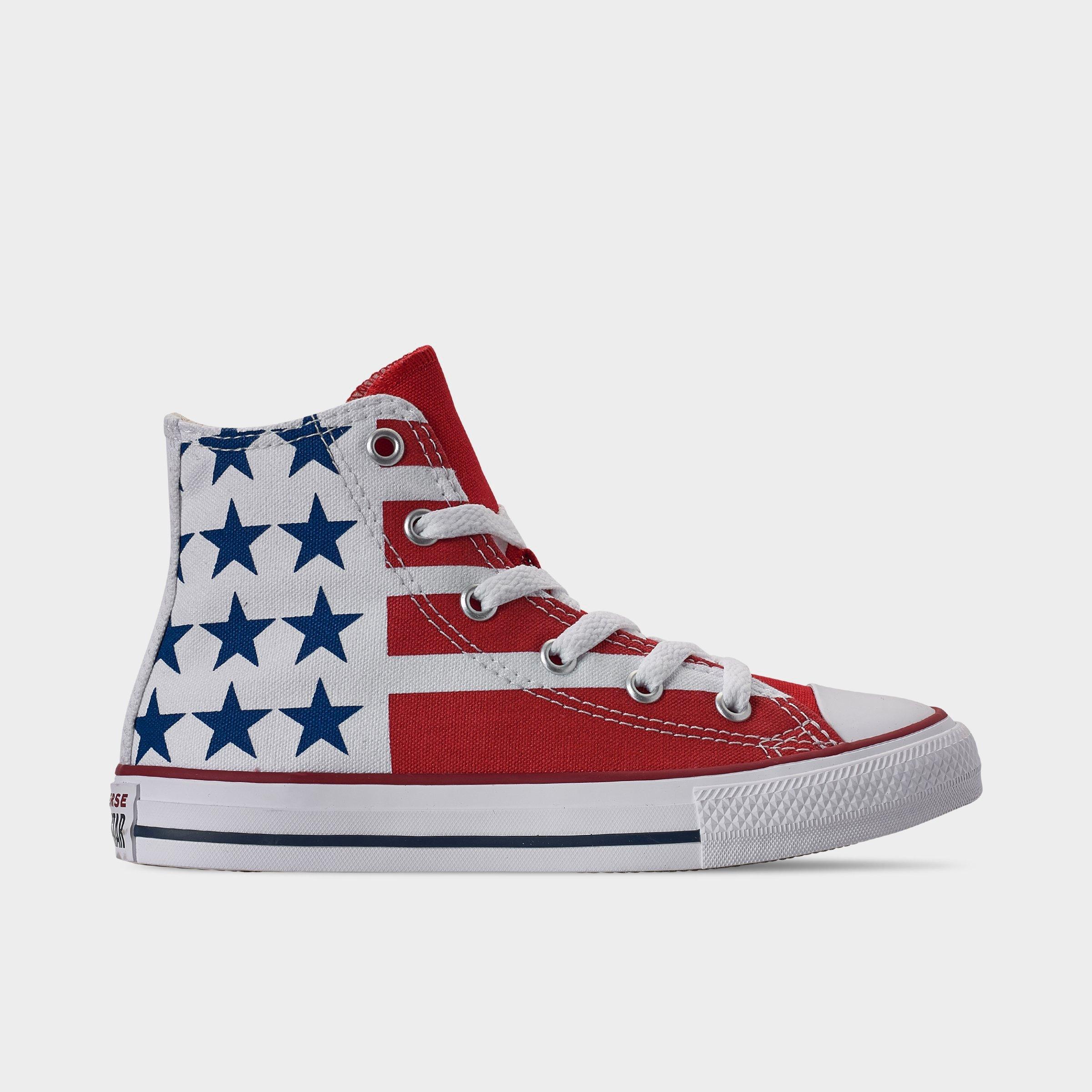 stars and stripes converse high tops