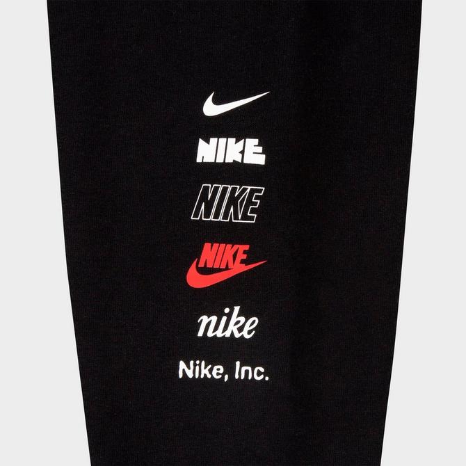 Infant Nike Multi Logo Crewneck Sweatshirt and Jogger Pants Set