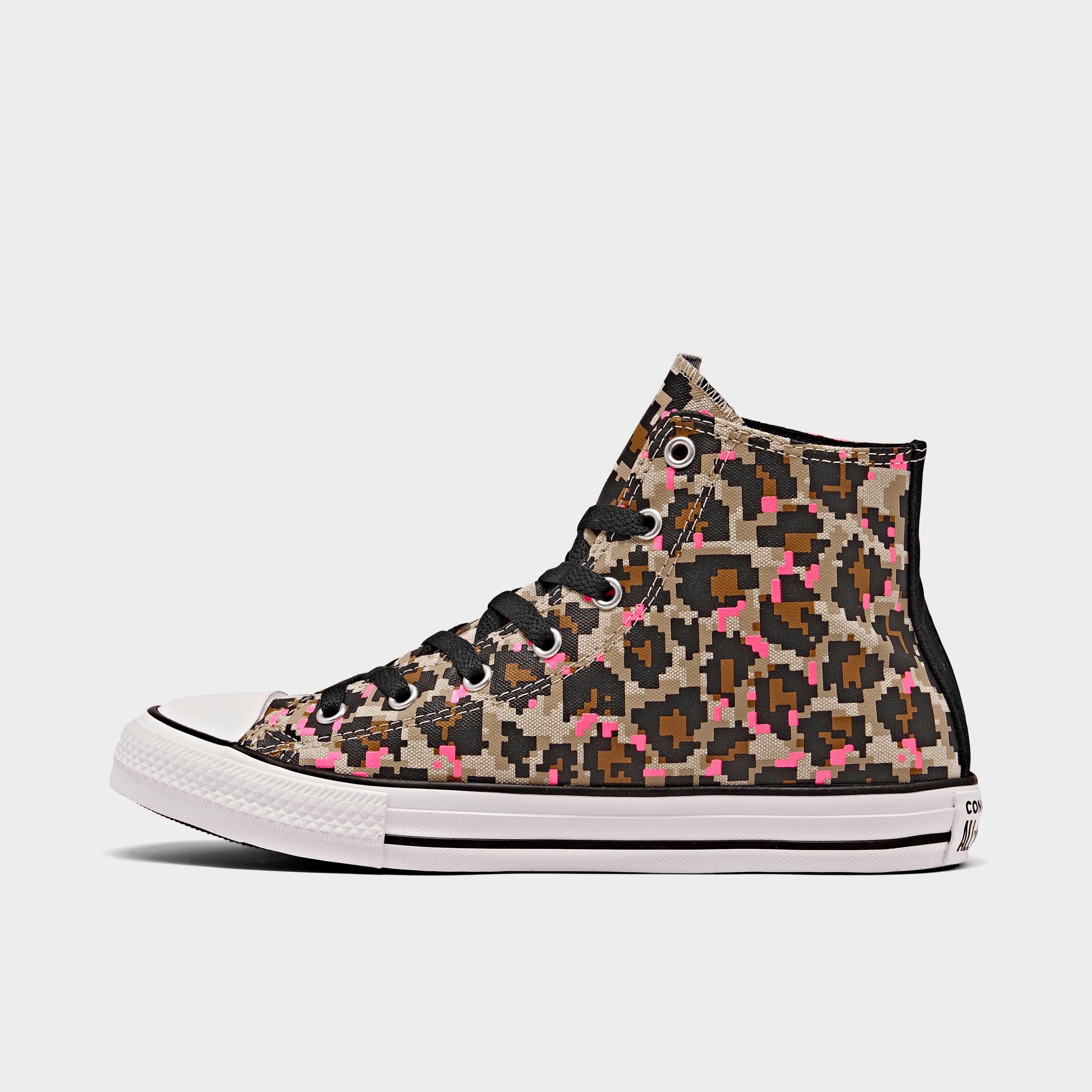 girls leopard print converse