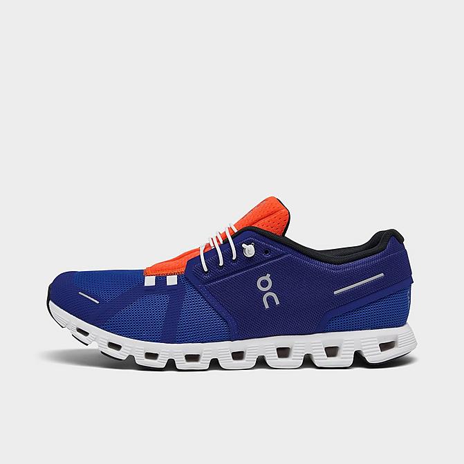 Right view of Men's On Cloud 5 Push Running Shoes in Royal/Flame Click to zoom