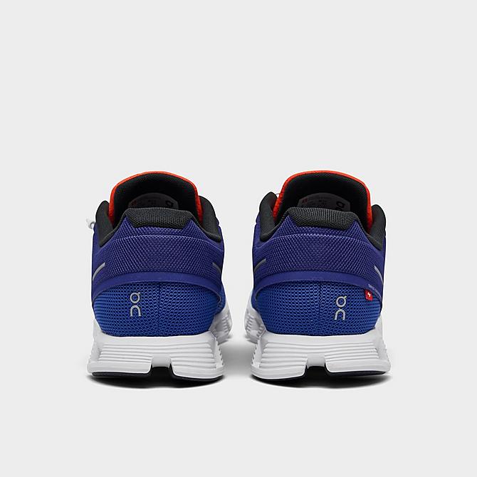 Left view of Men's On Cloud 5 Push Running Shoes in Royal/Flame Click to zoom