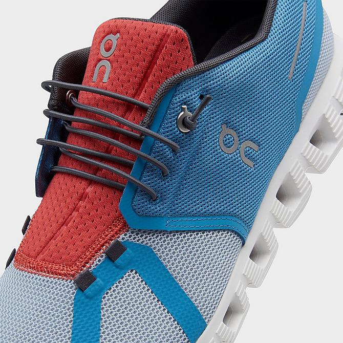 Front view of Men's On Cloud 5 Push Running Shoes in Niagara/Chambray Click to zoom
