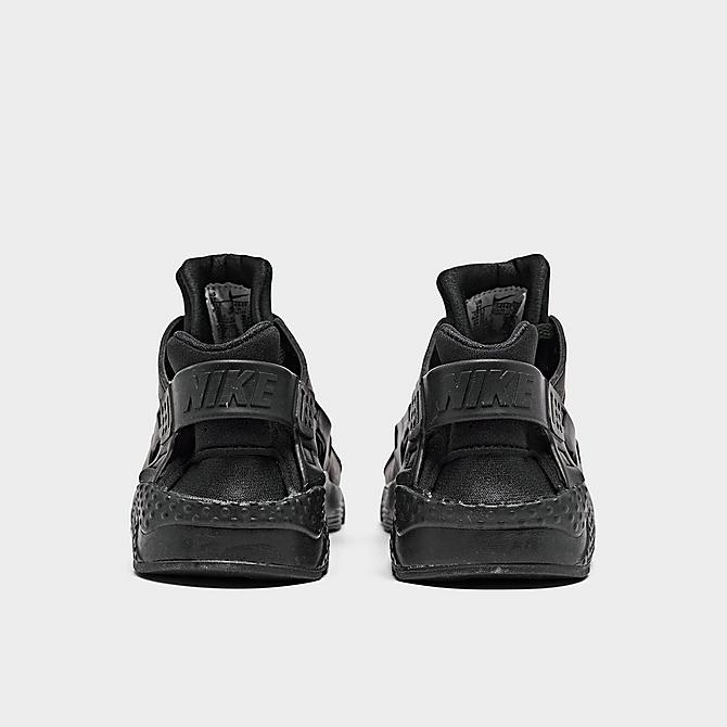 Left view of Boys' Little Kids' Nike Huarache Run Casual Shoes in Black/Black/Black Click to zoom