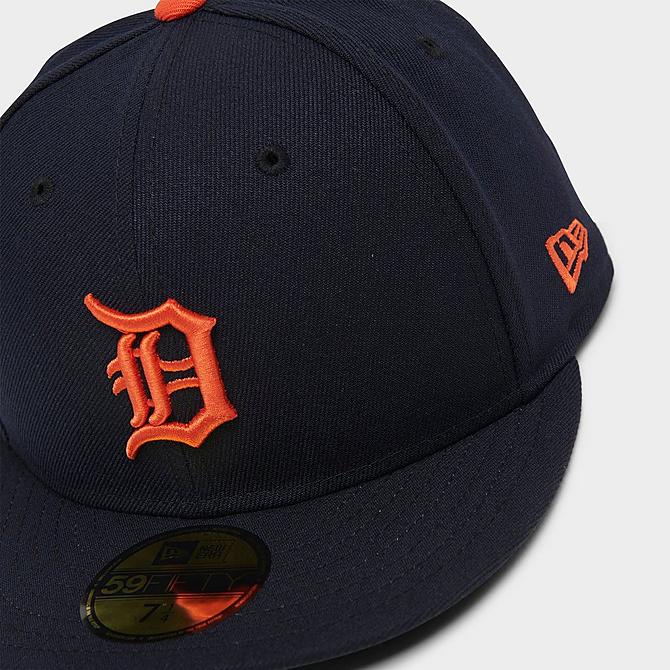 Back view of New Era Detroit Tigers MLB AC Performance 59FIFTY Fitted Hat in Navy/Orange Click to zoom