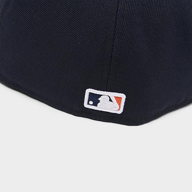 Bottom view of New Era Detroit Tigers MLB AC Performance 59FIFTY Fitted Hat in Navy/Orange Click to zoom