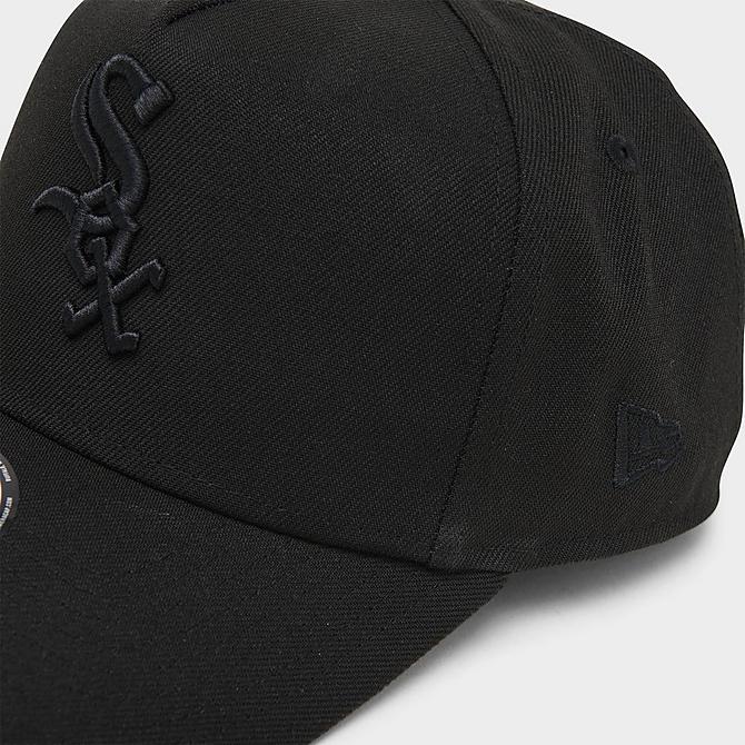Bottom view of New Era Chicago White Sox MLB 9FORTY Black Snapback Hat in Black Click to zoom