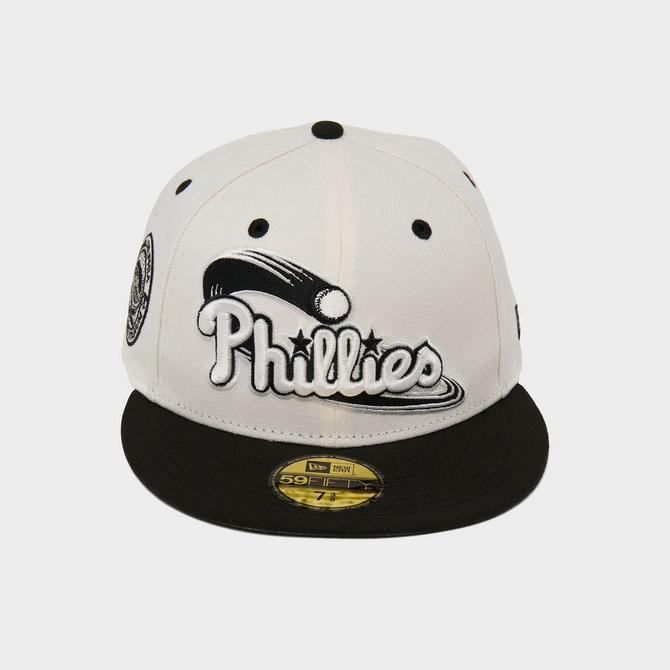 New Era 59Fifty Men Women Hat Philadelphia Phillies Black White Big Size Cap