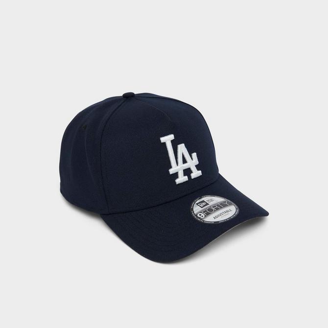 Left view of New Era Los Angeles Dodgers MLB 9FORTY Snapback Hat in Navy Click to zoom