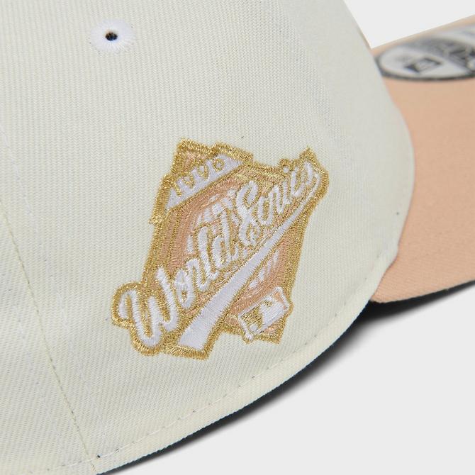 Bottom view of New Era New York Yankees MLB 9FORTY Snapback Hat in Chrome/Gold Click to zoom