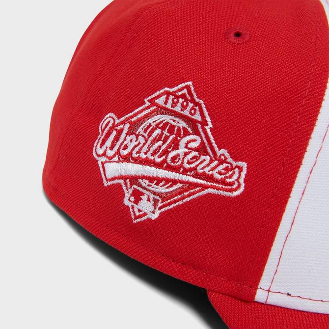 Top view of New Era New York Yankees Rose MLB 9FORTY Snapback Hat in Red/White Click to zoom