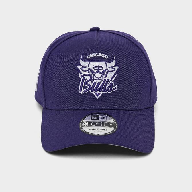 Bottom view of New Era Chicago Bulls NBA 9FORTY Snapback Hat in Purple Click to zoom