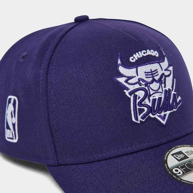 Top view of New Era Chicago Bulls NBA 9FORTY Snapback Hat in Purple Click to zoom