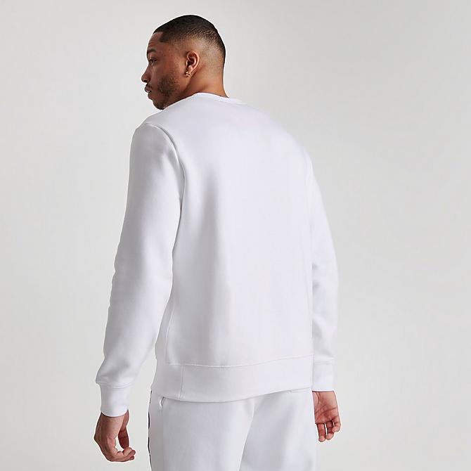 Back Right view of Men's Ralph Lauren Polo Sport Fleece Crewneck Sweatshirt in White Click to zoom