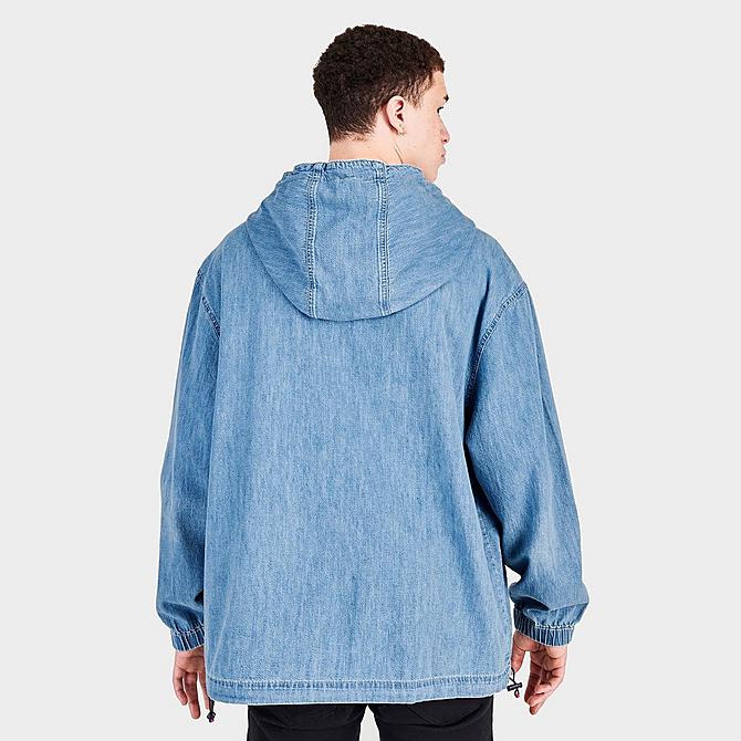 Back Left view of Men's Polo Ralph Lauren Polo Sport Denim Chambray Pullover Hooded Jacket in Starke Click to zoom