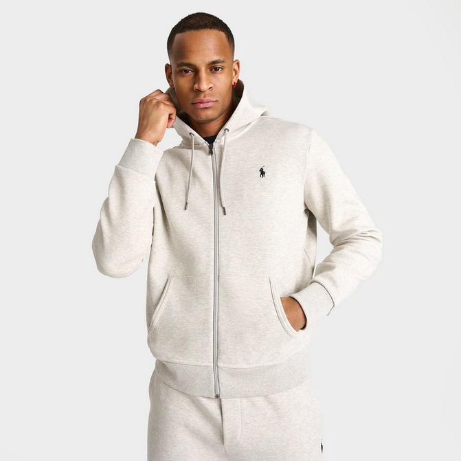 Polo Ralph Lauren Double Knitted Full-Zip Hoodie White at