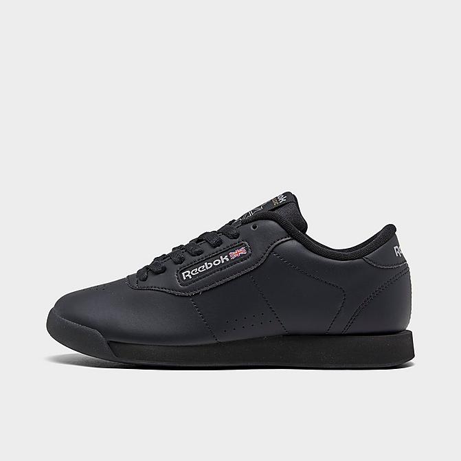 Right view of Women's Reebok Princess Casual Shoes in Black Click to zoom