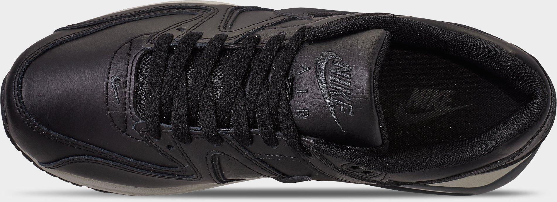 nike leather sneakers black