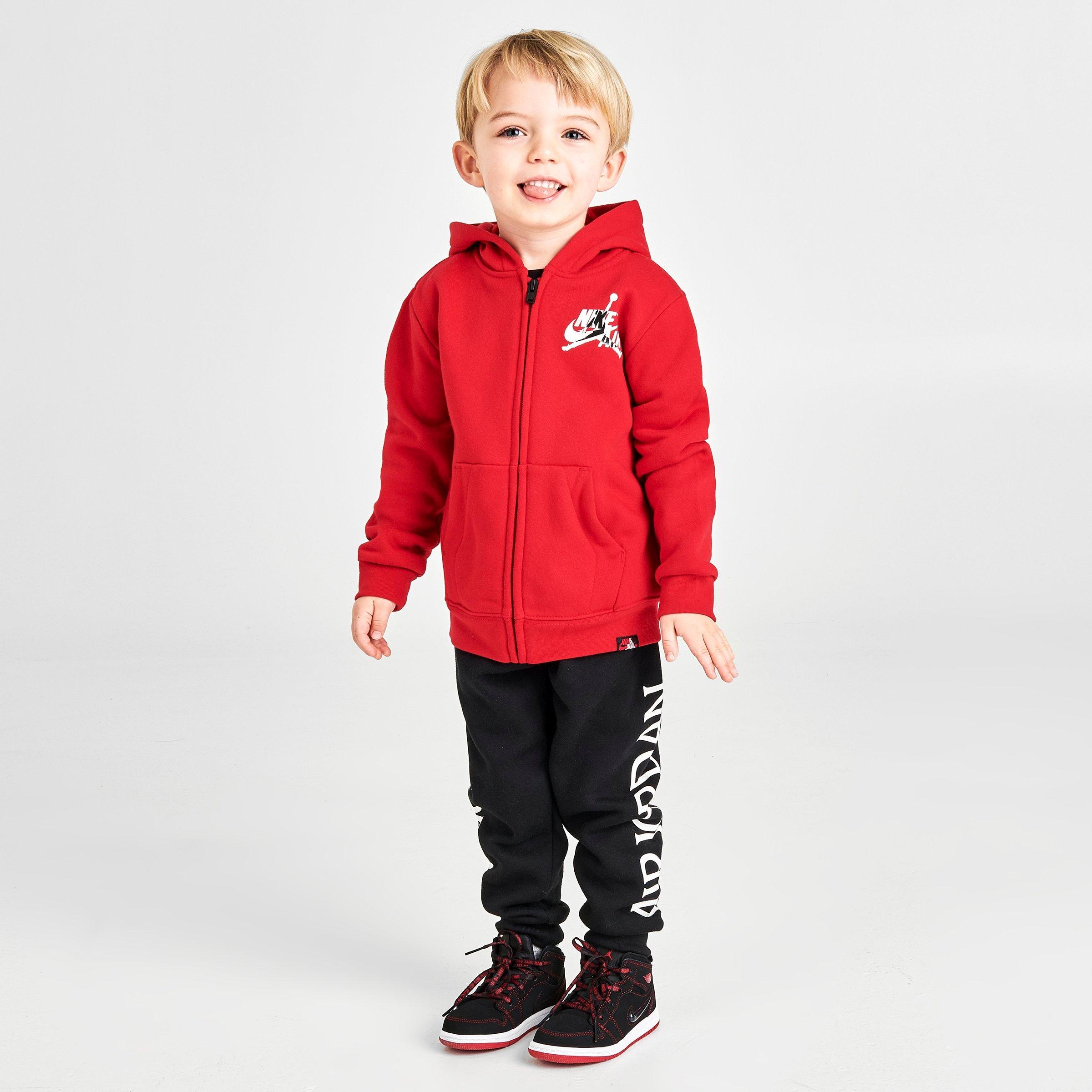 kids red zipper hoodie