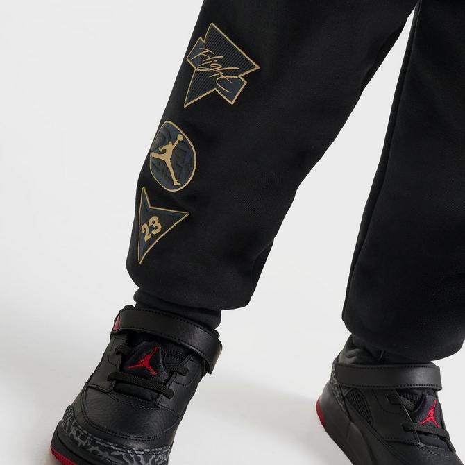 [angle] view of Kids' Toddler Jordan See Me Shine Crewneck and Jogger Pants Set in Black Click to zoom