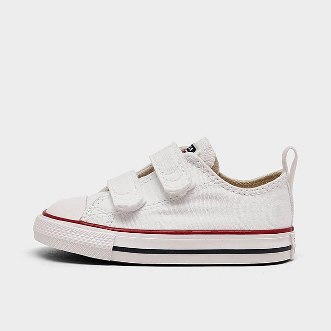 Right view of Boys' Toddler Converse Chuck Taylor 2 Strap Low Top Casual Shoes in Optical White Click to zoom