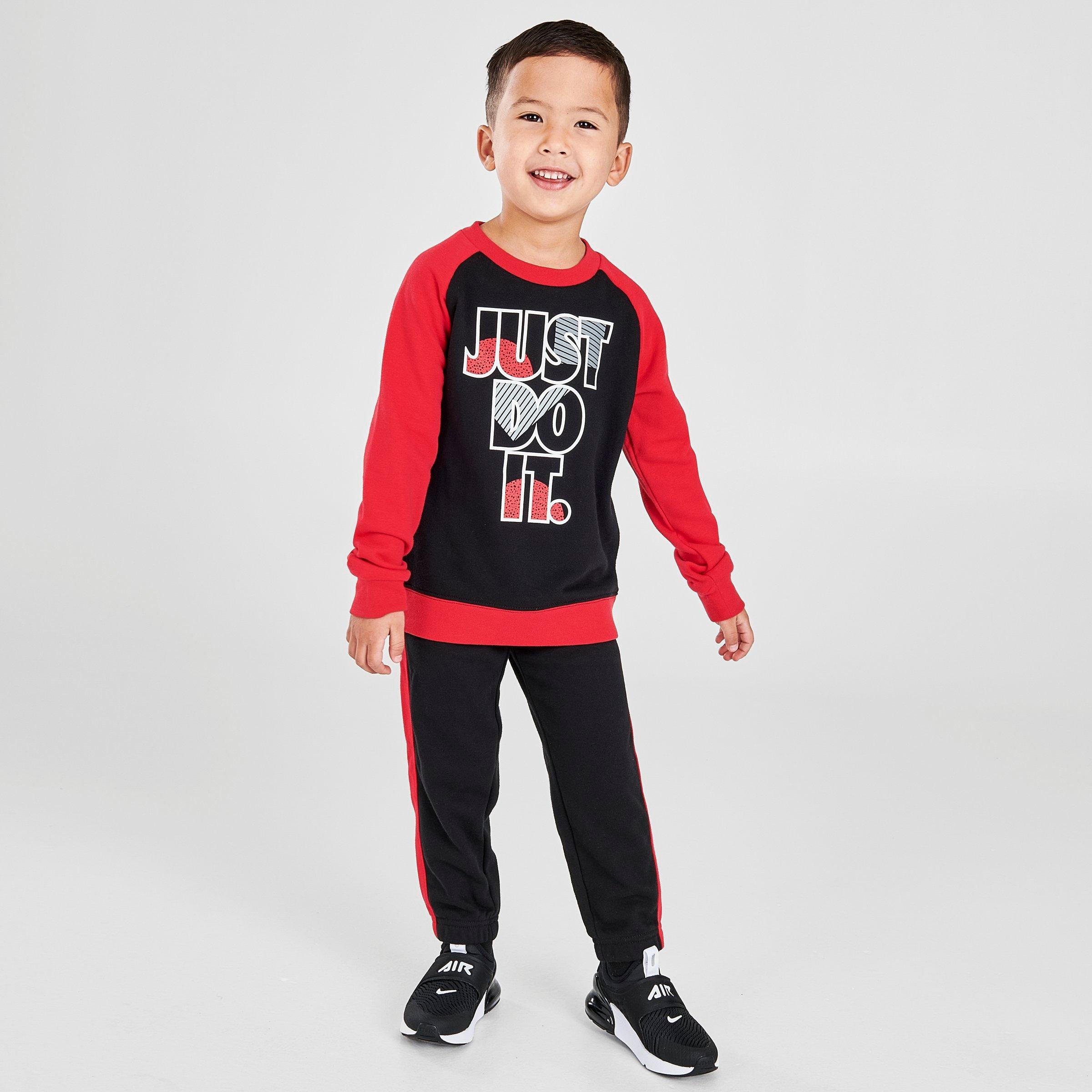 red nike sweatsuit toddler