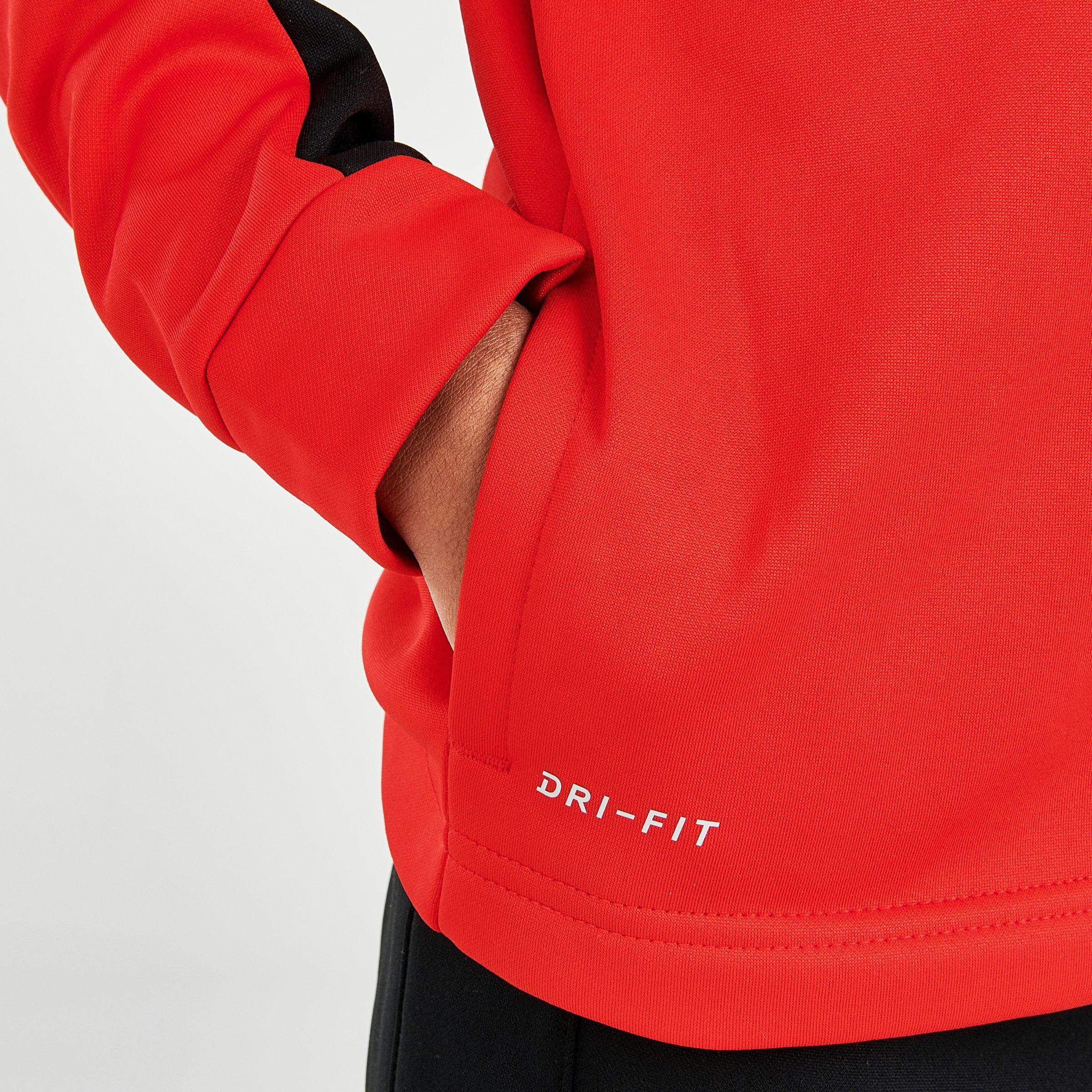 red nike half zip pullover